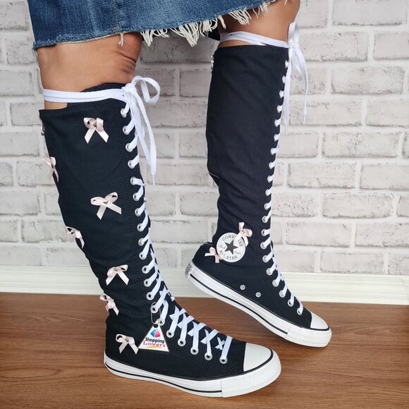 ⭐Chuck Taylor All Star XXHi Bows & Studs Knee Hi 8 Womens Boots Sneakers A17684C - Picture 10 of 11